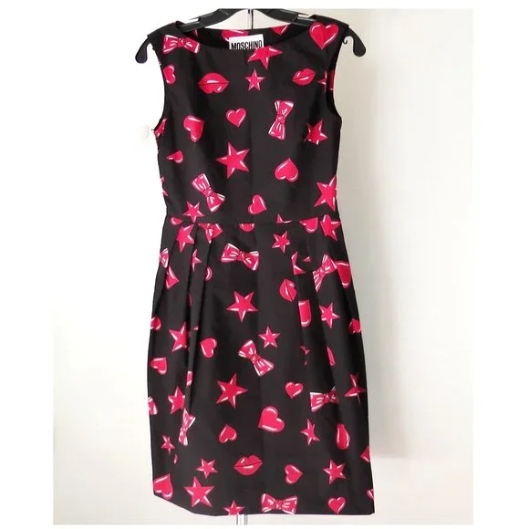 NWT MOSCHINO Heart and Star Mini Dress